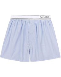 Sporty & Rich - Pantalones cortos con logo en la cinturilla - Lyst
