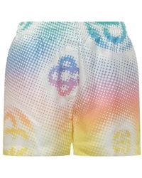 CASABLANCA - Halftone Shorts With Logo - Lyst