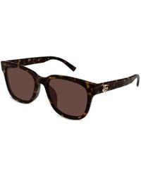 Gucci - Double G Square-Frame Sunglasses - Lyst