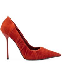 Le Silla - Bella Ruched Calf Suede Pumps - Lyst