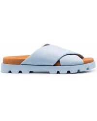Camper - Brutus Crossover-Strap Leather Sandals - Lyst