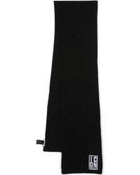 DSquared² - Logo-Patch Knitted Scarf - Lyst