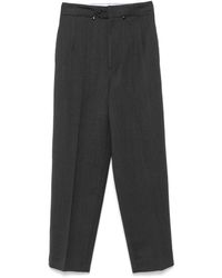 Victoria Beckham - High-Waist Tapered-Leg Trousers - Lyst