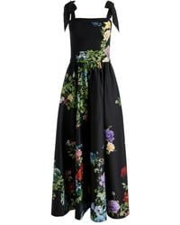 Alice + Olivia - Abito Midi A Fiori - Lyst