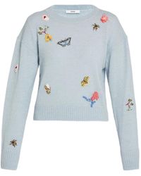 Erdem - Embellished Crew-Neck Sweater - Lyst