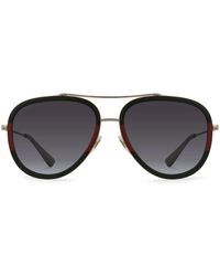 Gucci - Web-Stripe Pilot-Frame Sunglasses - Lyst