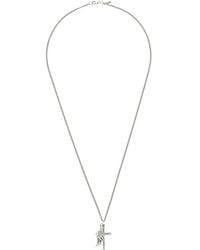 Emanuele Bicocchi - Wing And Cross Pendant Necklace - Lyst