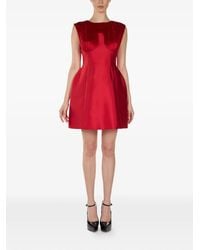 ARAFTU - Crew Neck Pleated Mini Dress - Lyst