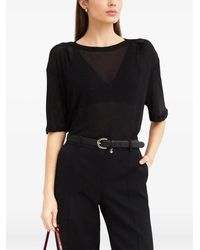 Victoria Beckham - Pleated Short-Sleeve Top - Lyst