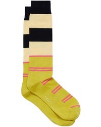 Marni Socken mit Querstreifen - Gelb