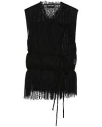 PAULINE DUJANCOURT - Lace Tie Top - Lyst