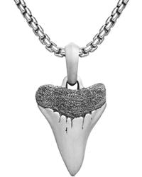 David Yurman - Sterling Shark Tooth Amulet (27Mm) - Lyst