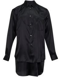 Comme des Garçons - Layered Satin-Finish Shirt - Lyst