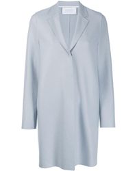 Harris Wharf London Abrigo estilo cocoon con botones - Azul