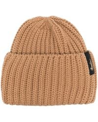 Borsalino - Logo-Patch Ribbed Virgin Wool Beanie - Lyst