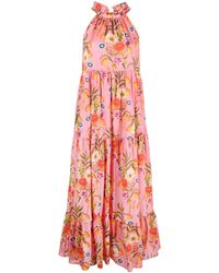 Borgo De Nor - Pandora Floral-print Cotton Maxi Dress - Lyst