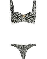 Balmain - Graphic Print Bikini Set - Lyst