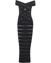 Balmain - Mesh Knit Bodycon Dress - Lyst