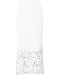 Silvia Tcherassi - Atira Eyelet-Embellished Midi Skirt - Lyst