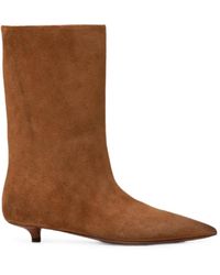 Marsèll - Spino Pointed-Toe Suede Ankle Boots - Lyst