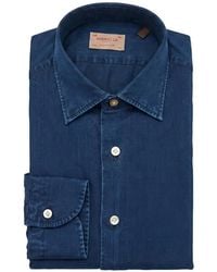 Borriello - Classic-Collar Long-Sleeve Shirt - Lyst