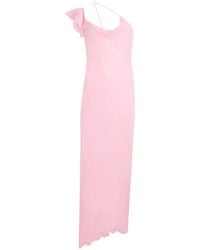 Self-Portrait - Ruffled Cowl-Neck Maxi Dress - Lyst
