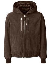 Mackage - Sylas-Su Hooded Zipped Suede Jacket - Lyst