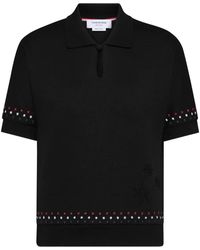 Thom Browne - Snowflake-Embroidery Polo Top - Lyst