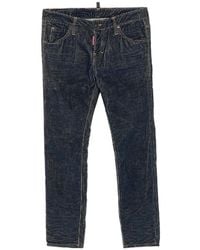 DSquared² - Whiskered Logo-Tag Jeans - Lyst