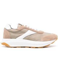 Corneliani - Lace-Up Panelled Sneakers - Lyst
