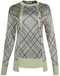 Rabanne - Checked Cardigan - Lyst