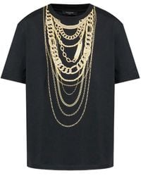 Balmain - Camiseta con cadena estampada - Lyst