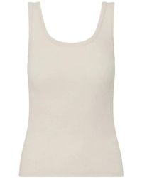 Patrick Assaraf - Scoop-Neck Ribbed Tank Top - Lyst