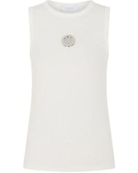 Rabanne - Eyelet-Detail Ribbed Tank Top - Lyst