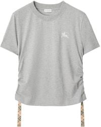 Burberry - Camiseta Festival Equestrian-Knight con lateral fruncido - Lyst