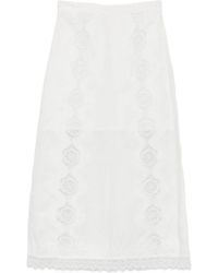 Waimari - Lace-Trimmed Midi Skirt - Lyst