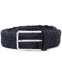 Canali - Geflochtener Wildledergürtel - Lyst