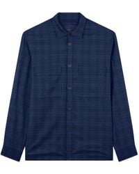 Paul & Shark - Check-Pattern Wool Shirt Jacket - Lyst