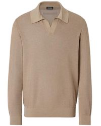 ZEGNA - Polo-Collar T-Shirt - Lyst