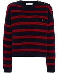 Miu Miu - Jersey de punto a rayas - Lyst