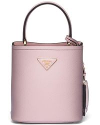 Prada Small Saffiano Lux Panier Bag - Black Bucket Bags, Handbags -  PRA860114