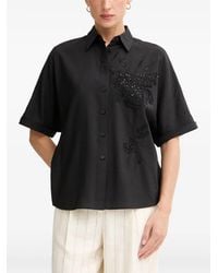 MARC AUREL - Chemise À Patch Floral Ornée De Sequins - Lyst