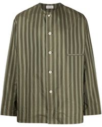 Lemaire - Striped-pattern Silk Shirt - Lyst
