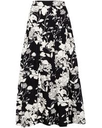 Maje - Floral-print Tiered Maxi Skirt - Lyst