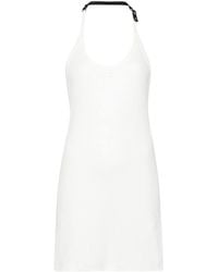 Courreges - Ribbed Jersey Mini Dress - Lyst