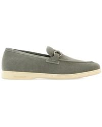 Ferragamo - Gancini Suede Loafers - Lyst