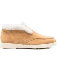 Doucal's - Wildlederstiefel Mit Pelzbesatz - Lyst