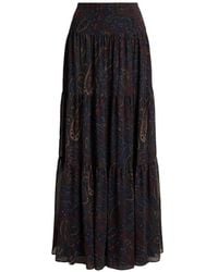 Ralph Lauren - Pauldina Tiered Maxi Skirt - Lyst