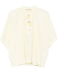 Vanessa Bruno - Tassel-Neck Cotton Top - Lyst