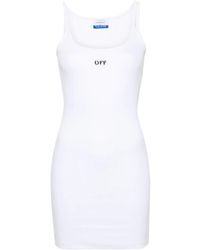 Off-White c/o Virgil Abloh - Geribbelde Mini-Jurk - Lyst